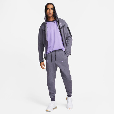 Pantalon survêtement Liverpool TechFleece gris violet 2023/24