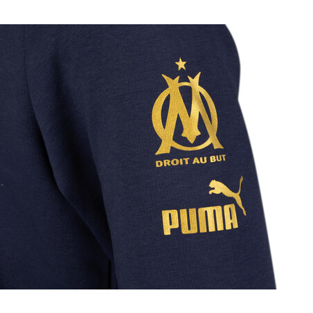 Sweat à capuche OM Football Culture bleu or 2023/24