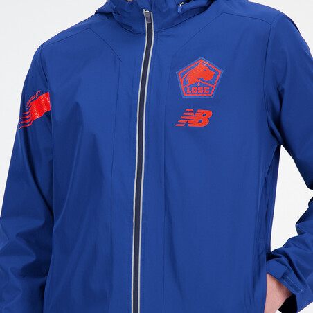 Veste imperméable LOSC bleu rouge 2023/24