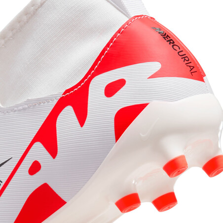 Nike Air Zoom junior Mercurial Superfly 9 Academy FG/MG blanc rouge