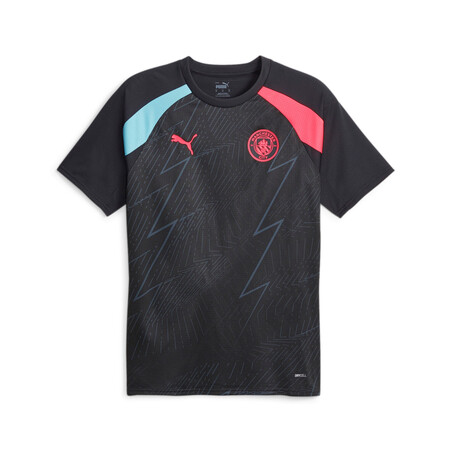 Maillot avant match Manchester City noir rouge 2023/24