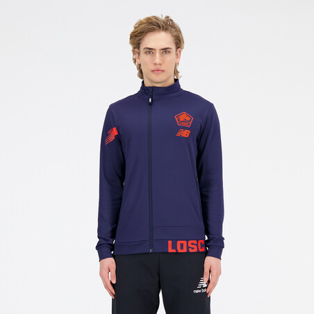 Veste survêtement avant match LOSC bleu rouge 2023/24