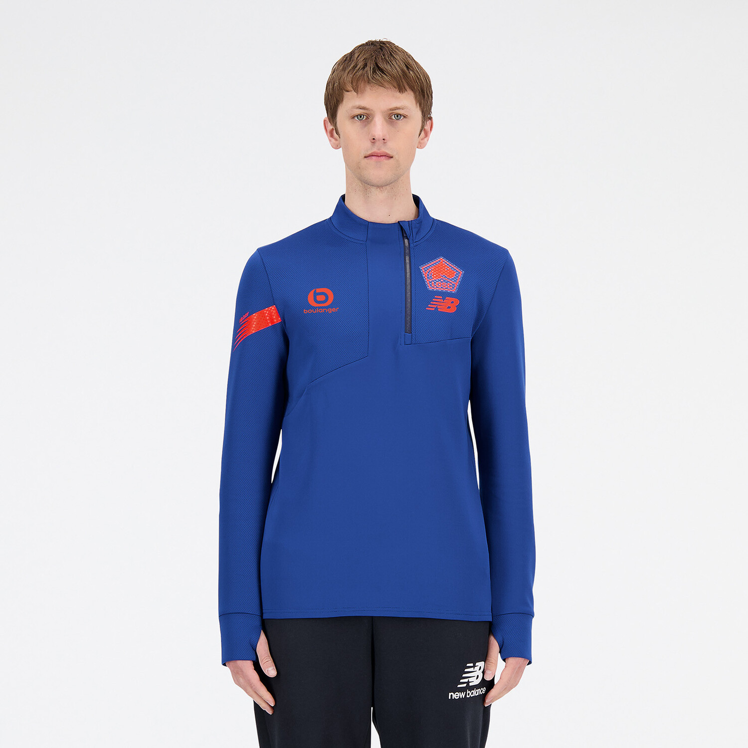 Sweat zippe LOSC bleu rouge 2023 24 sur Foot