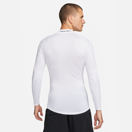 Sous-maillot manches longues Nike Pro blanc