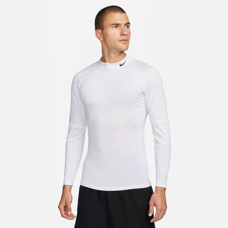 Sous-maillot manches longues Nike Pro blanc