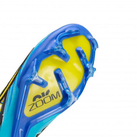 Nike Air Zoom Mercurial Vapor 15 Elite Mbappé FG bleu jaune