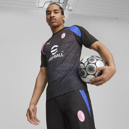 Maillot avant match Milan AC noir rose 2023/24