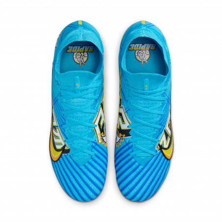 Nike Air Zoom Mercurial Superfly 9 Elite Mbappé FG bleu jaune