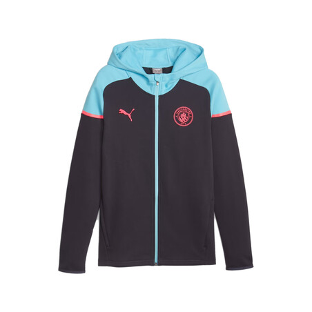 Veste survêtement Manchester City Casual noir rouge 2023/24