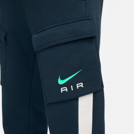 Pantalon Nike Air Fleece cargo bleu blanc
