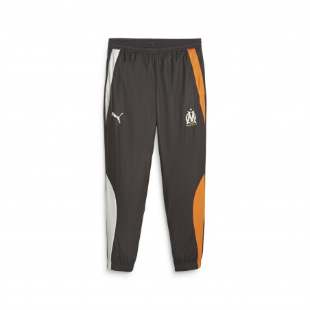 Pantalon avant match OM noir orange 2023/24