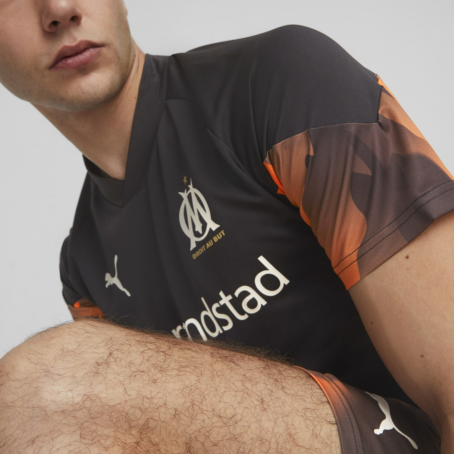 Maillot entra nement OM noir orange 2023 24 sur Foot