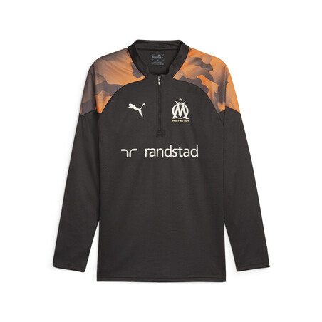 Sweat zippé OM noir orange 2023/24