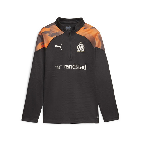 Sweat zippé junior OM noir orange 2023/24