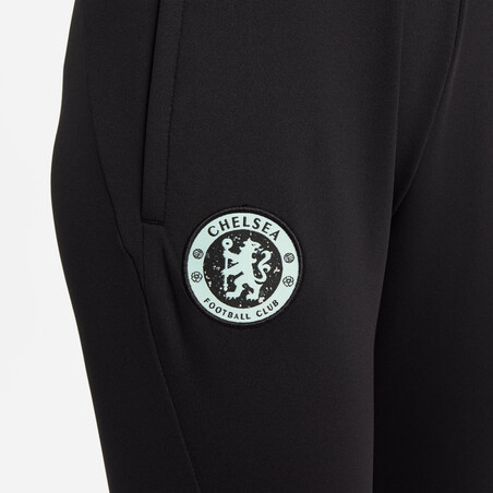 Pantalon survêtement junior Chelsea Strike noir vert 2023/24