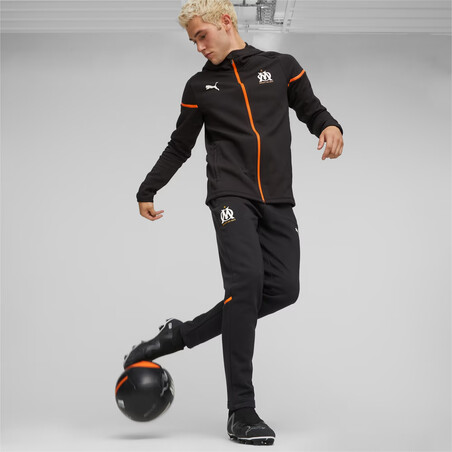 Veste survêtement OM Casual noir orange 2023/24