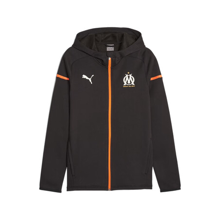 Veste survêtement junior OM Casual noir orange 2023/24