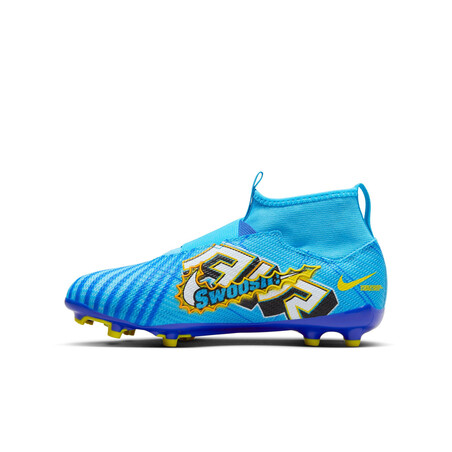 Nike Air Zoom junior Mercurial Superfly 9 Pro Mbappé FG/MG bleu jaune