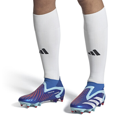 adidas Predator Accuracy+ montante SG bleu blanc