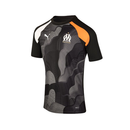 Maillot avant match OM noir orange 2023/24