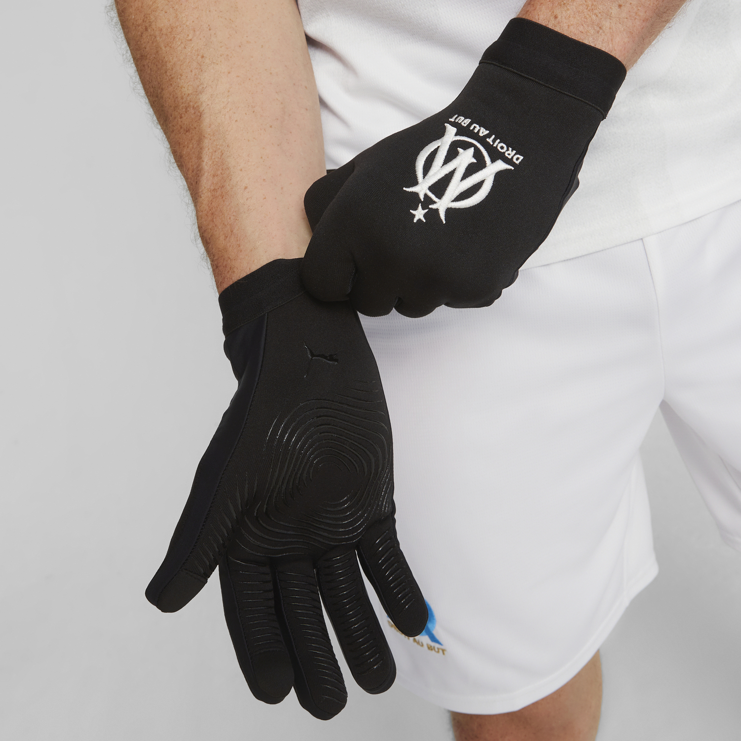 Gants joueurs OM noir blanc 2023/24