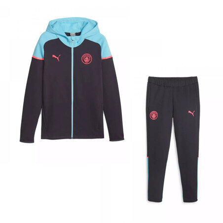 Ensemble survêtement Manchester City Casual noir rouge 2023/24