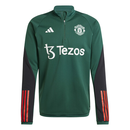 Sweat zippé Manchester United vert rouge 2023/24