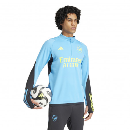 Sweat zippé Arsenal bleu jaune 2023/24