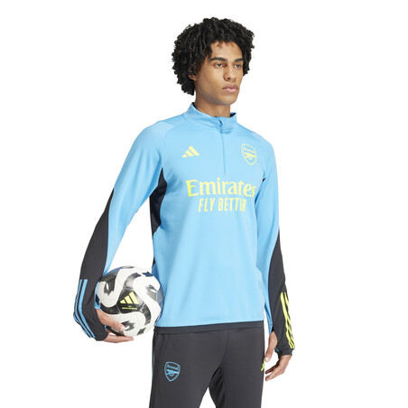 Sweat zippé Arsenal bleu jaune 2023/24