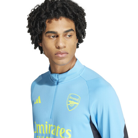 Sweat zippé Arsenal bleu jaune 2023/24