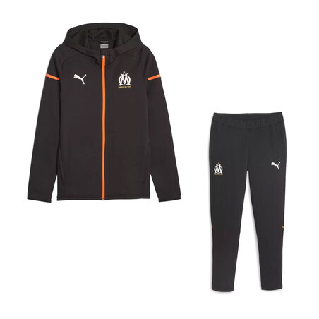 Ensemble survêtement OM Casual noir orange 2023/24