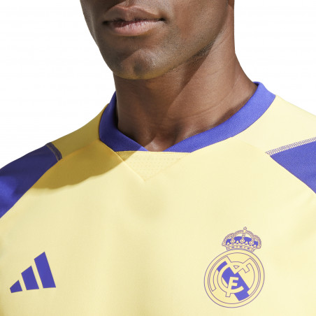 Maillot entraînement Real Madrid jaune violet 2023/24