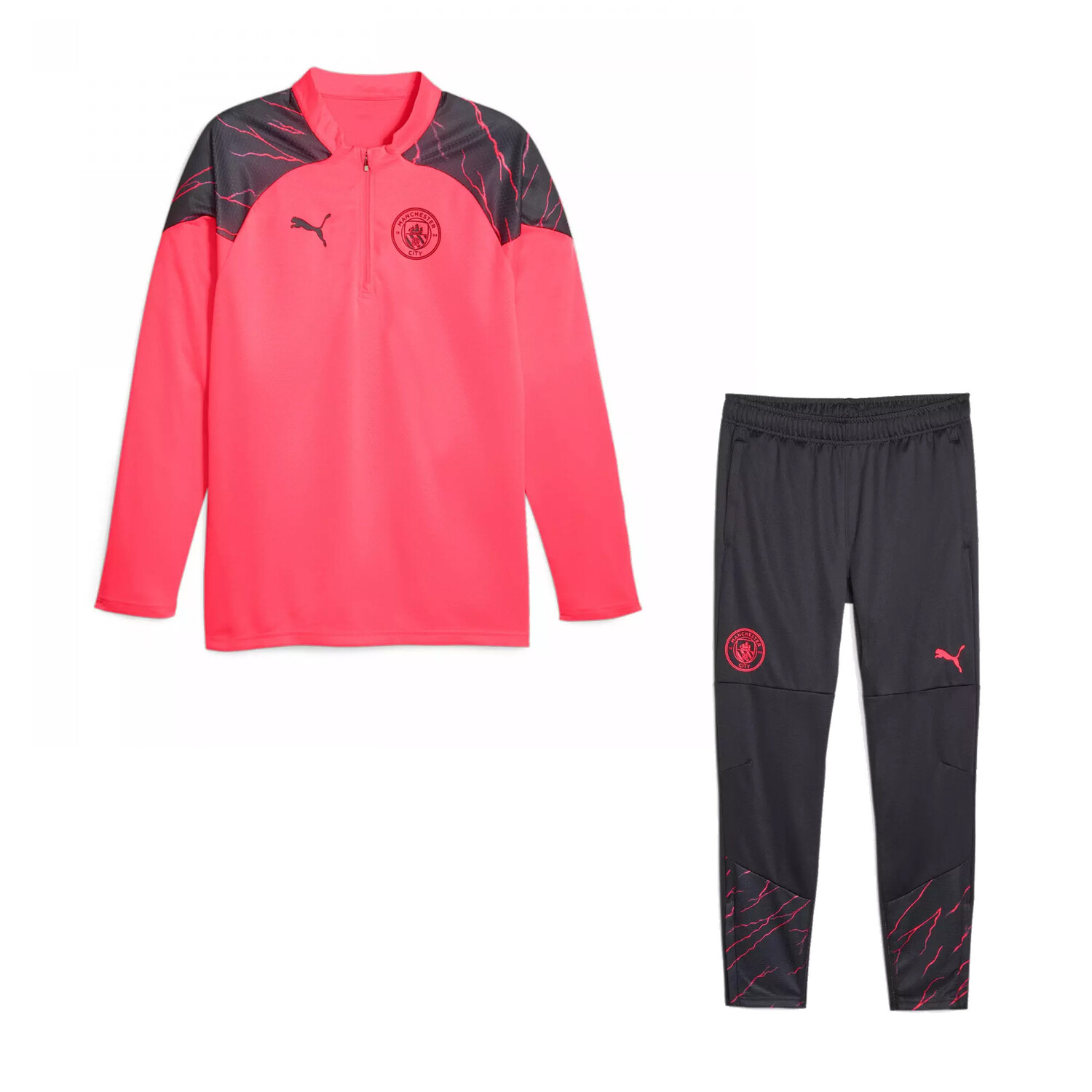 Manchester City Survetement De Foot Rose Ensemble Survêtement