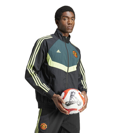 Veste survêtement Manchester United Woven noir jaune 2023/24