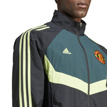 Veste survêtement Manchester United Woven noir jaune 2023/24