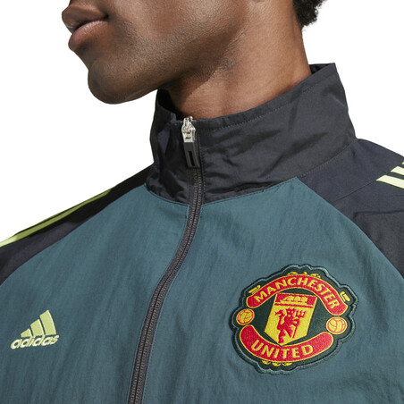 Veste survêtement Manchester United Woven noir jaune 2023/24