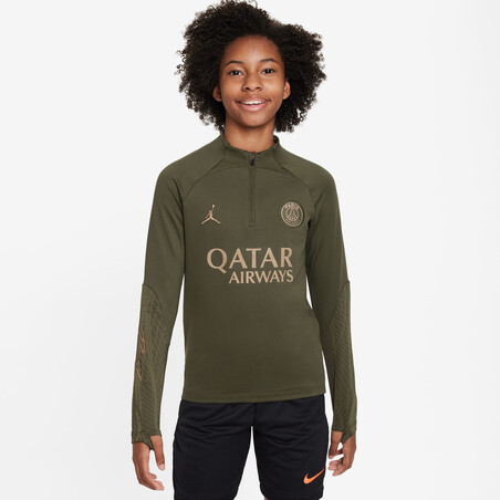 Sweat zippé junior PSG Strike vert 2023/24