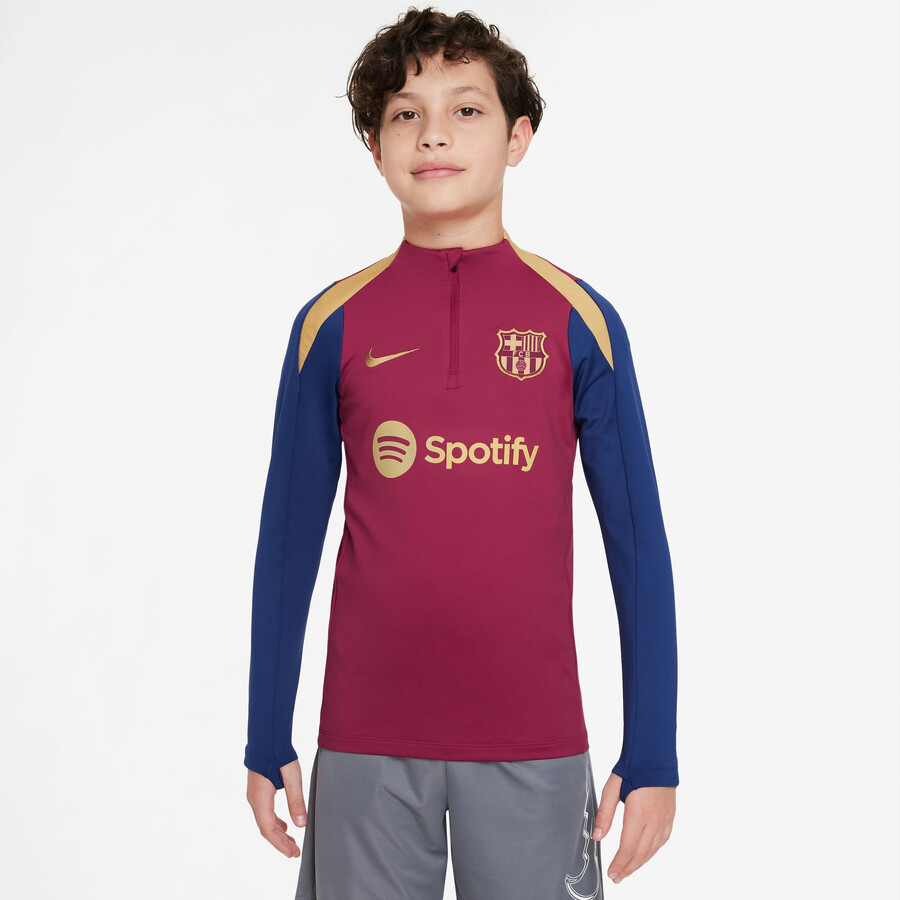 Sweat zippé junior FC Barcelone Strike rouge bleu 2023/24 sur Foot.fr