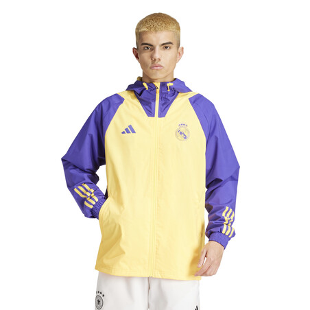 Veste imperméable Real Madrid jaune violet 2023/24