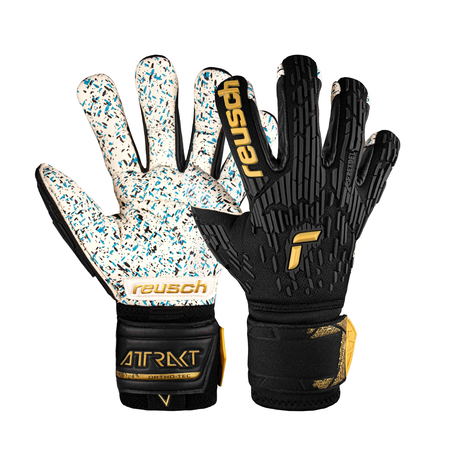 Gants gardien Reusch Attrakt Freegel Fusion Ortho-Tec noir or