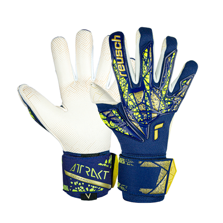 Gants gardien Reusch Attrakt Gold X GluePrint bleu jaune