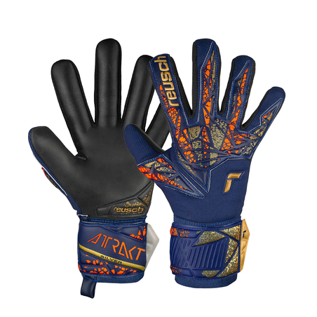 Gants gardien Reusch Attrakt Silver NC bleu orange