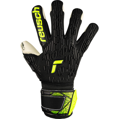 Gants gardien Reusch junior Attrakt Freegel Gold Finger Support noir jaune