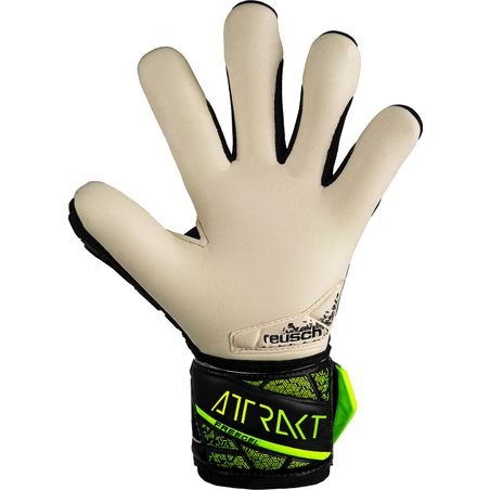 Gants gardien Reusch junior Attrakt Freegel Gold Finger Support noir jaune