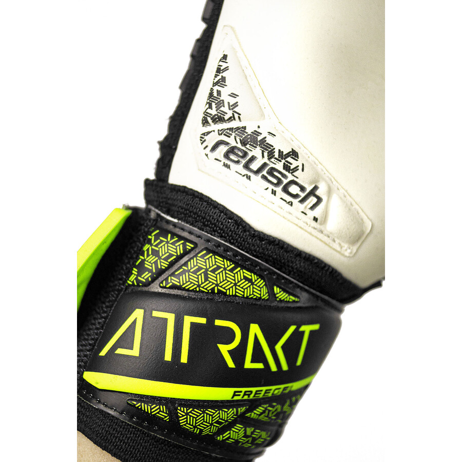 Gants gardien Reusch junior Attrakt Freegel Gold Finger Support noir jaune