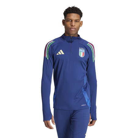 Sweat zippé Italie bleu foncé 2024