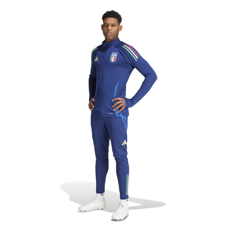 Sweat zippé Italie bleu foncé 2024