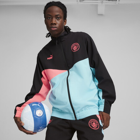 Veste survêtement Manchester City Woven bleu rose 2023/24