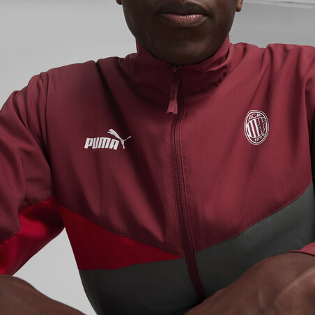 Veste survêtement Milan AC Woven gris rouge 2023/24