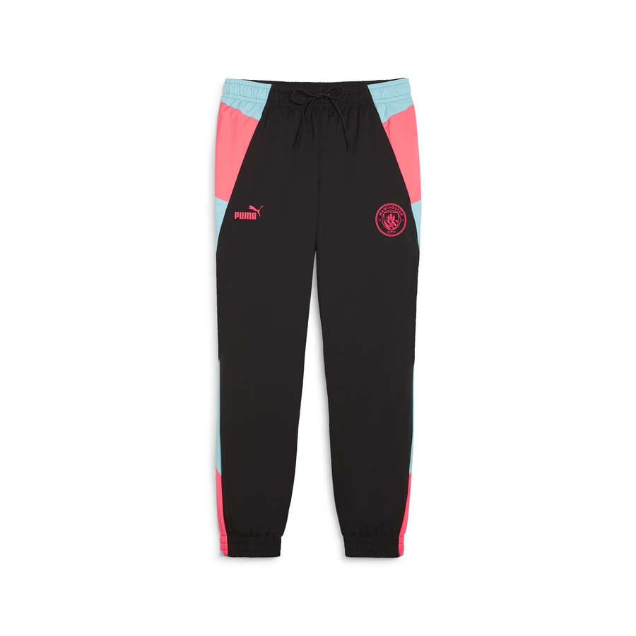 Pantalon survetement Manchester City Woven noir rose 2023 24 sur Foot